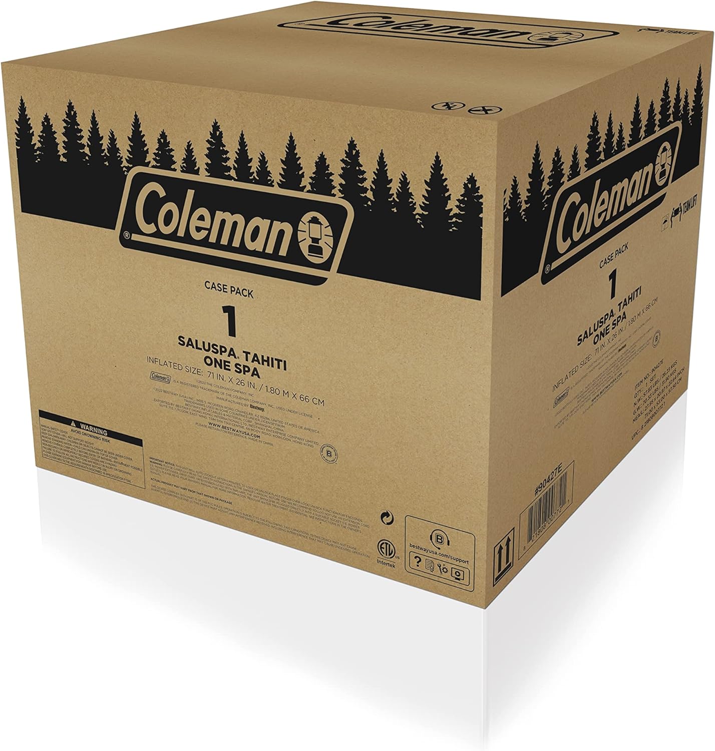 Inflatable Hot Tub Spa | Portable Hot Tub with Heated Water System and 140 Bubble Jets | Fits Up to 4 People