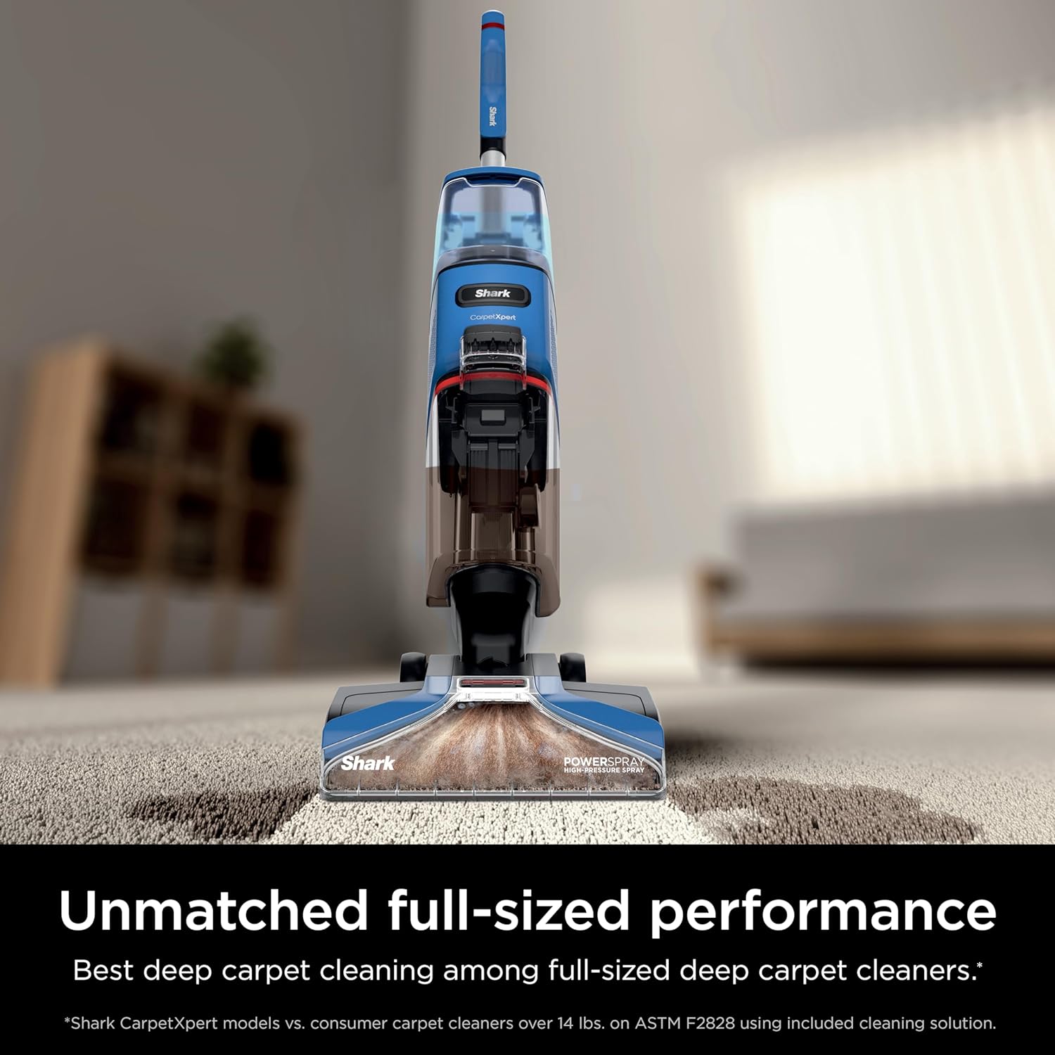 Shark CarpetXpert EX201 Carpet Cleaner, Cyan  C Deep Cleaning with StainStriker, Perfect for Pets, Includes Spot & Stain Remover Tools