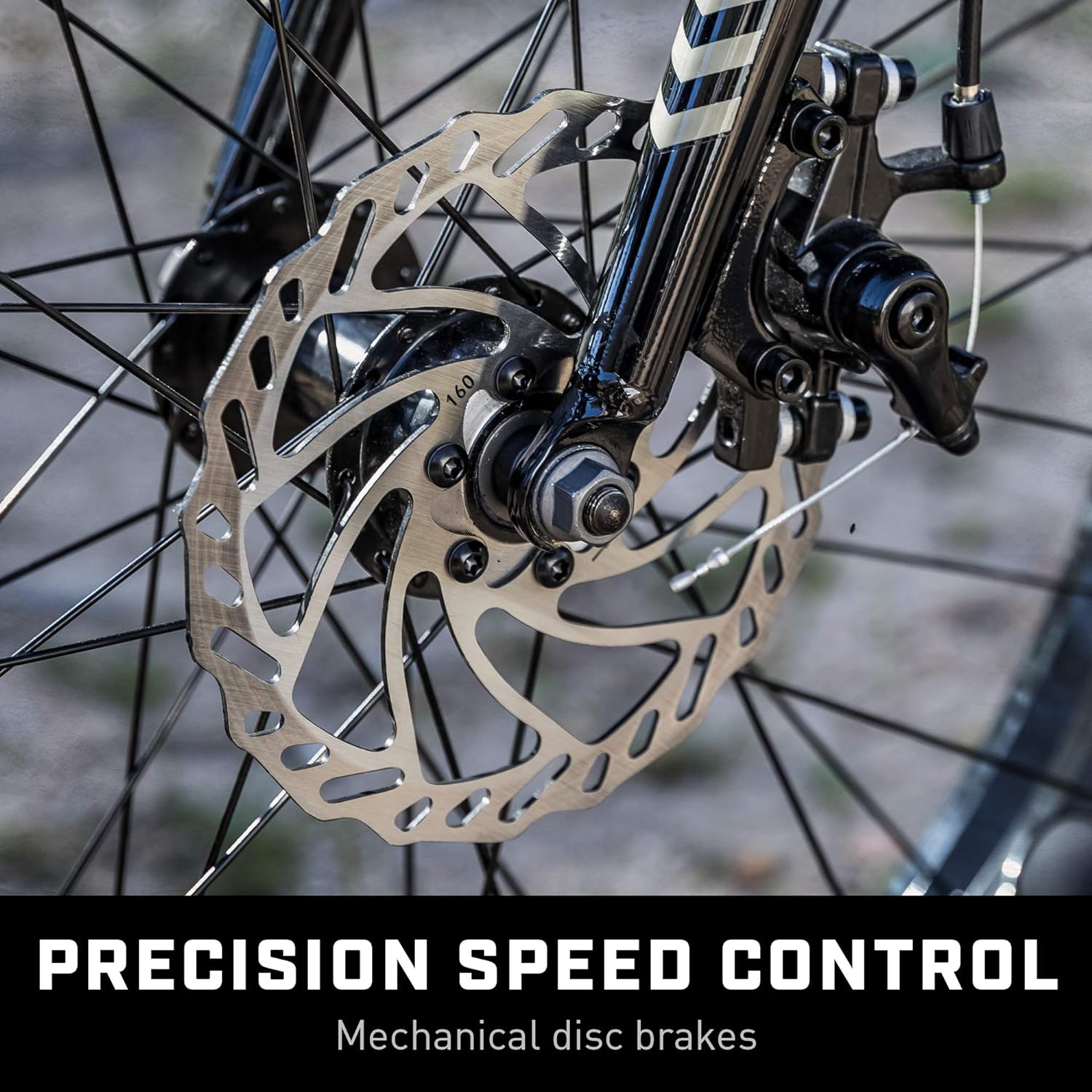 Mongoose Malus Mens and Women Fat Tire Mountain Bike, 26-Inch Bicycle Wheels, 4-Inch Wide Knobby Tires, Steel Frame, 7 Speed Drivetrain, Shimano Rear Derailleur, Disc Brakes