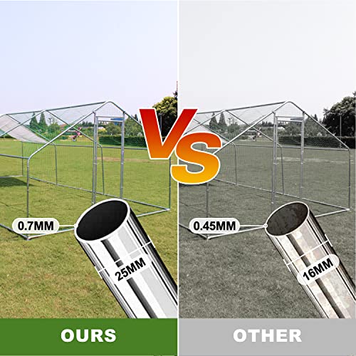 Chicken Coop Large Metal Chicken House/Pen for 6/10 Chickens Poultry Cage