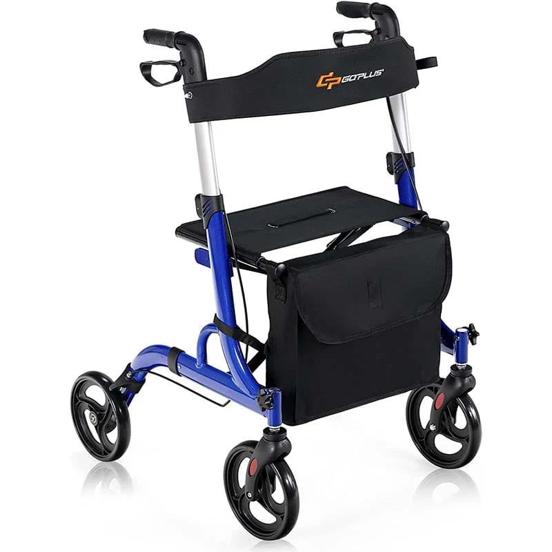 2 in 1 Folding Rollator Walker with Seat & 8