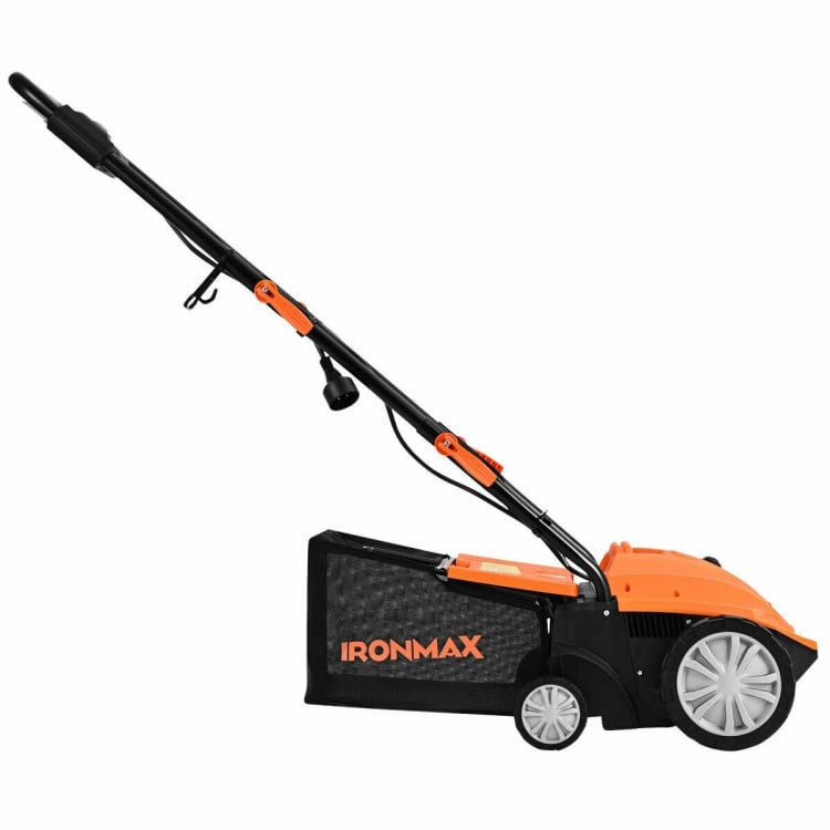 13 Inch 12 Amp Electric Scarifier with Collection Bag and Removable Blades