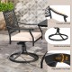 2 Pieces Outdoor Swivel Chairs Patio Dining Chairs with Padded Cushions