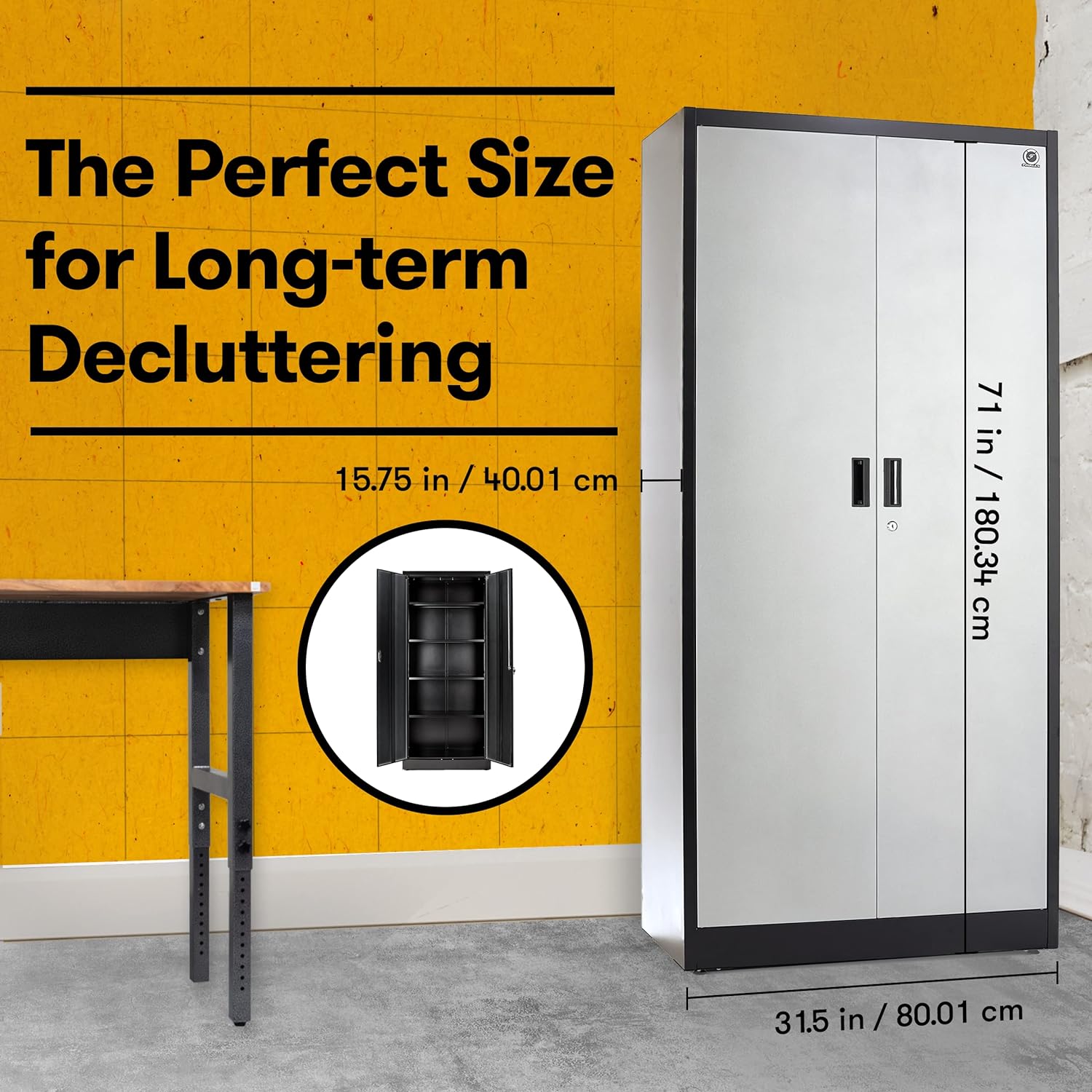 Heavy Duty Metal Garage Locker - 71 