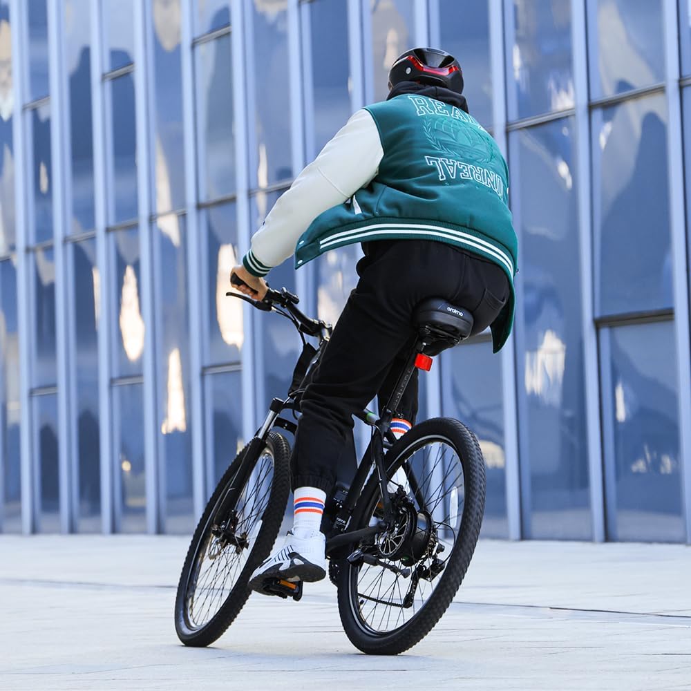 Adult Electric Bike, 350W BAFANG Motor (500W Peak), 4A 3H Fast Charging, 468Wh Li-Ion Battery, 21 Speed Gears, Air Saddle, 45 Miles 20 MPH 26