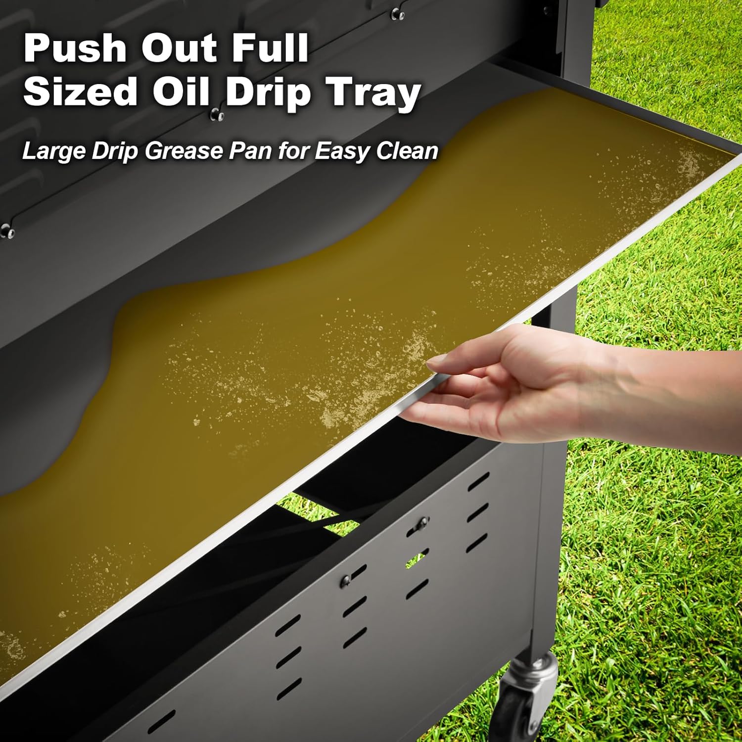 Upgraded 4 Burner BBQ Propane Gas Grill with Cast Iron Grates & Side Stove, 44,000 BTU Stainless Steel Burner Barbecue Grill for Patio, Camping, Outdoor Cooking MELLCOM