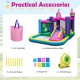 6-in-1 Kids Inflatable Unicorn-themed Bounce House with 735W Blower