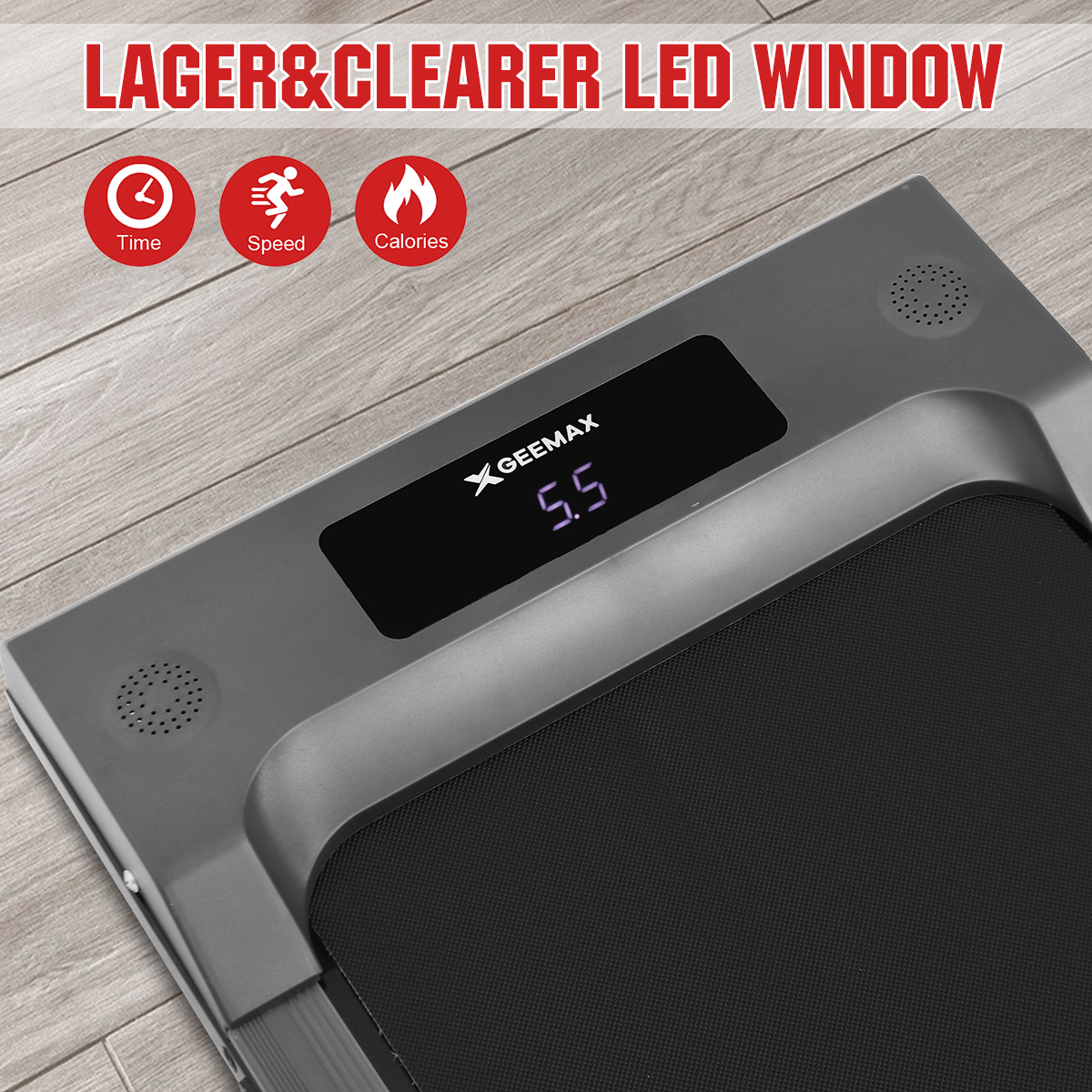 Geemax Electric Treadmill Foldable Compact Treadmill under Desks Treadmill Workout Exercise Treadmill Motorize Treadmill Running Walking Machine with Remote Control for Home Gym (0.5-6.0MPH)