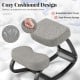 Wooden Ergonomic Rocking Kneeling Chair with Padded Cushion