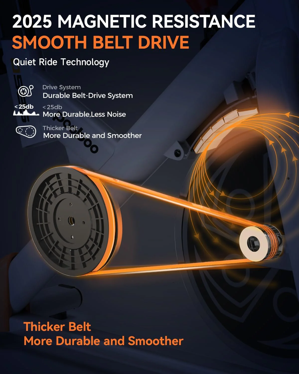 pooboo Exercise Bike, Adjustable Magnetic/Brake Pad Resistance Silent Belt Drive, Indoor Cycling Bike for Home Cardio, Fitness Stationary Bike with 350lbs/300lbs Weight Capacity &Upgraded Version Seat