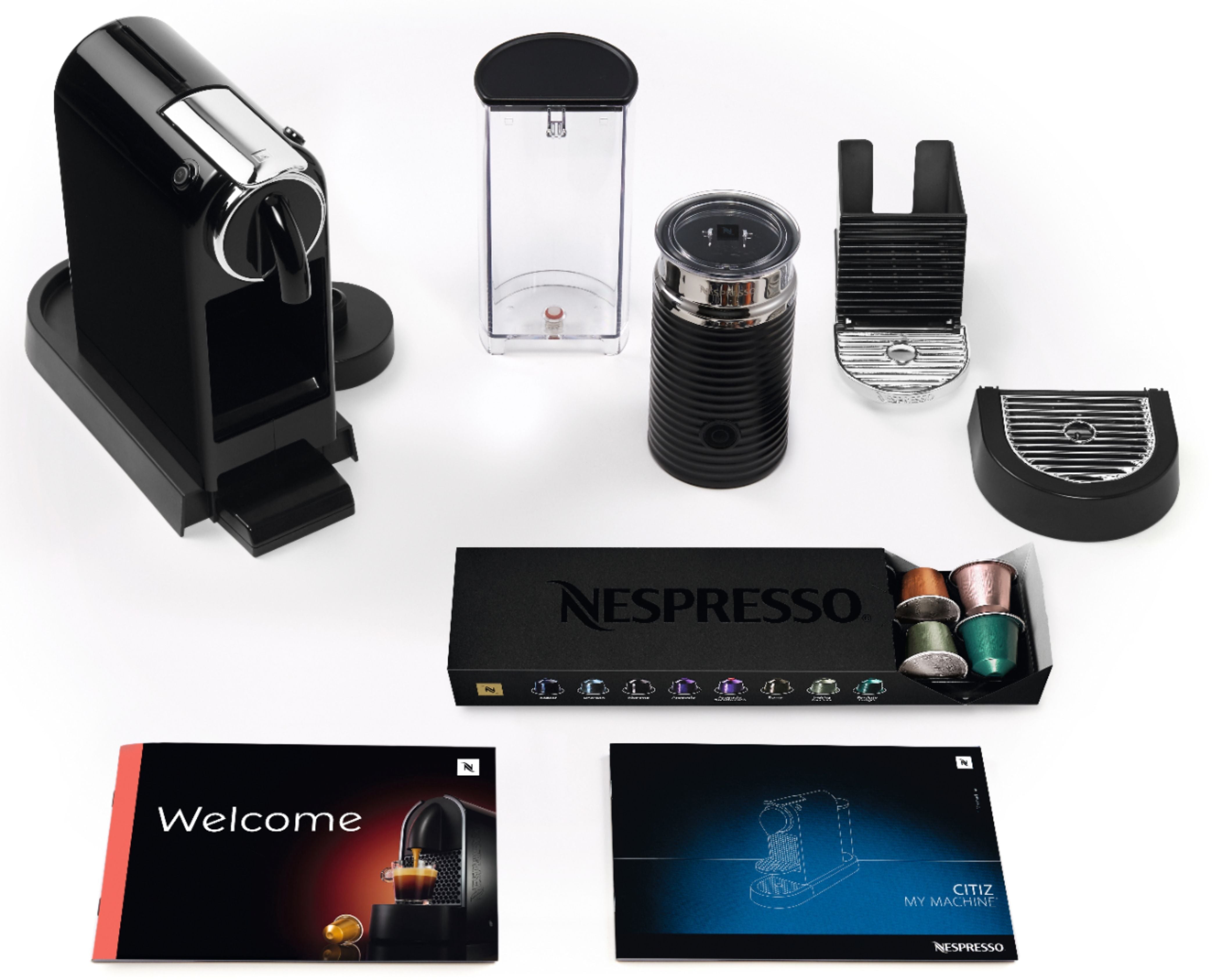 De'Longhi - Nespresso Citiz Espresso Machine by De'Longhi with milk frother - Limousine Black