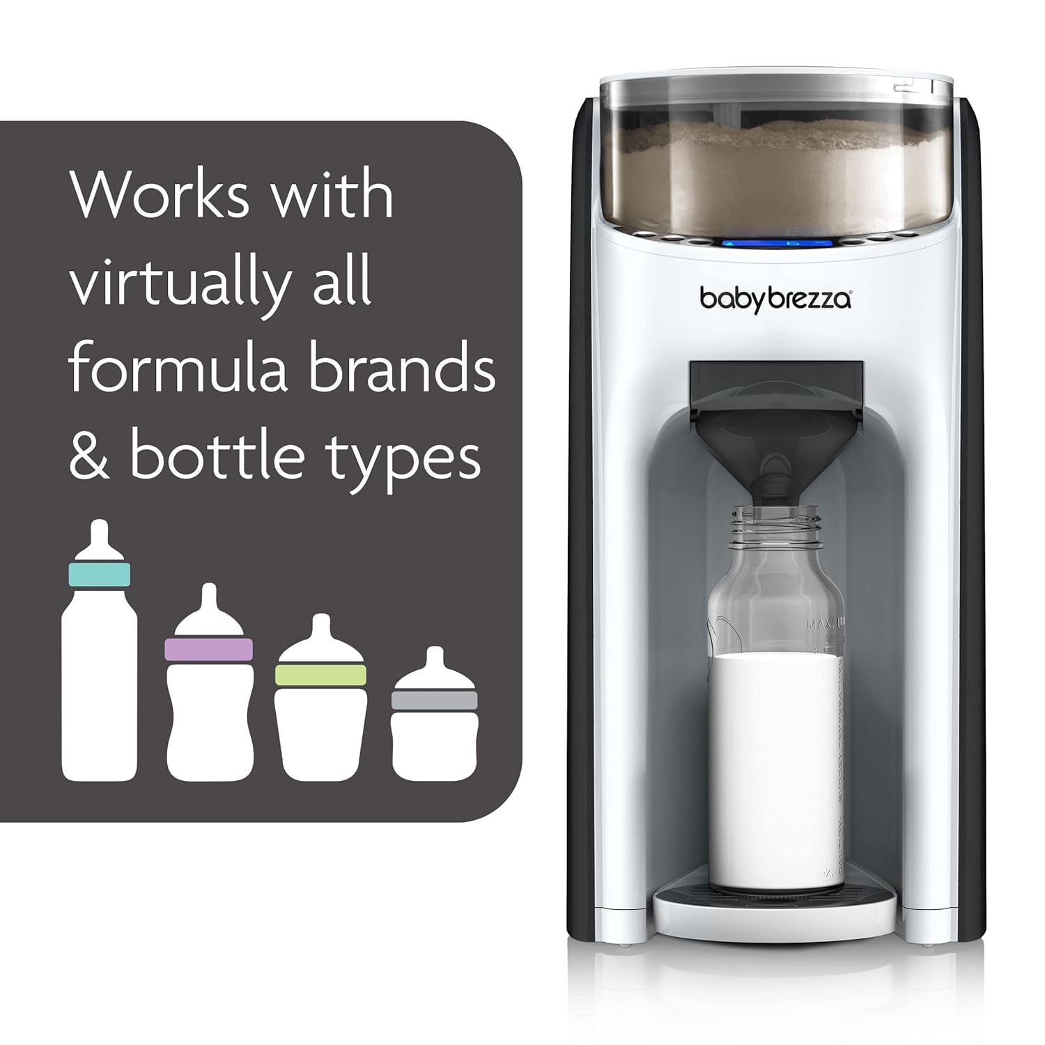 Baby Brezza Formula Pro Advanced Dispenser, Automatic Warm Formula Maker, BPA-Free, White