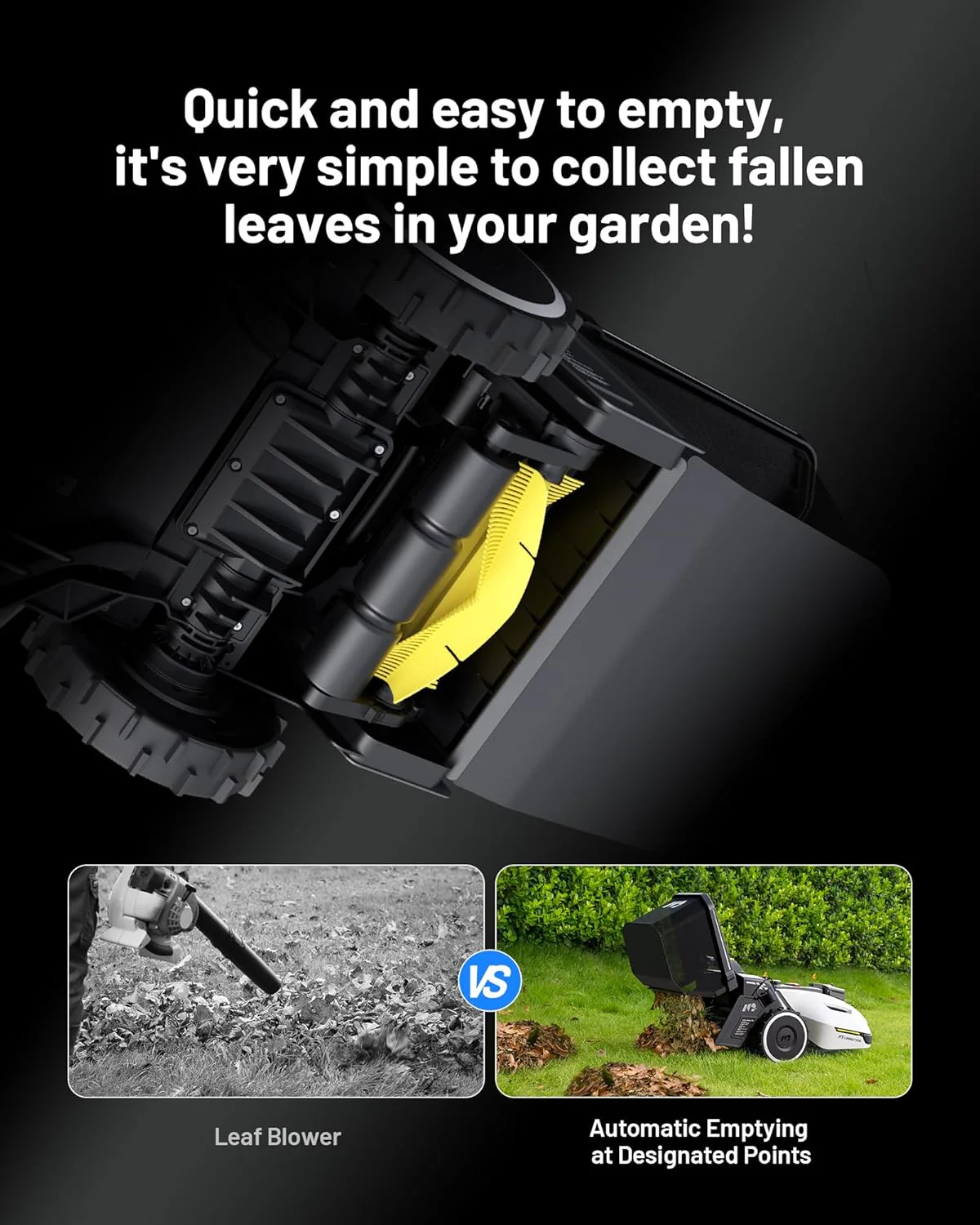 YUKA Mini 500H Robot Lawn Mower Reception 0.12 Acre, Max. 0.17 Acre, Ultrasense AI Vision+ RTK Positioning, Auto Mapping, App Control,45% Slope, Cutting Height 2''~3.5'', 3 Mowing Zones