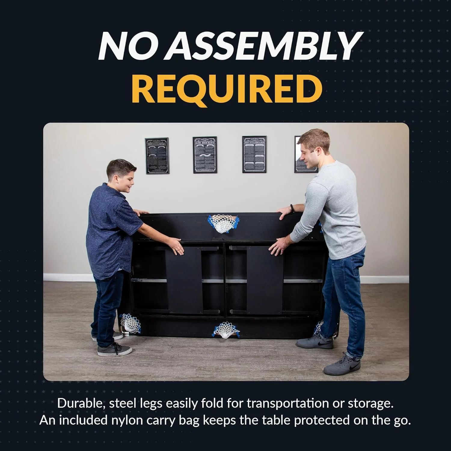 Hathaway Fairmont 6 Ft Portable Pool Table, Adults Folding Billiards Tables for Game Room with Easy Foldable Storage, Includes Full Set of Billiard Balls, Cues, Chalk & Brush