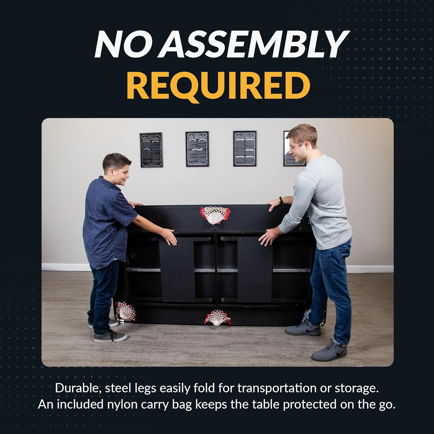 Hathaway Fairmont 6 Ft Portable Pool Table, Adults Folding Billiards Tables for Game Room with Easy Foldable Storage, Includes Full Set of Billiard Balls, Cues, Chalk & Brush