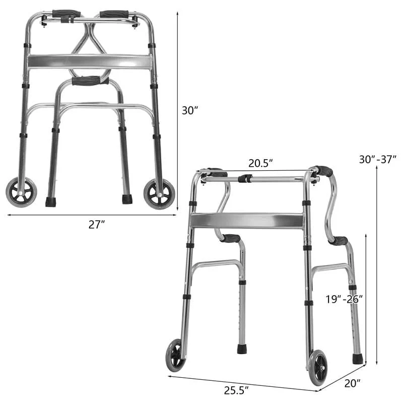 3-in-1 Folding Walker with 5