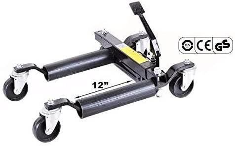 Stark 4-Pack Wheel Dolly Car Skates with Hydraulic Jack, 1500 lbs Capacity, Universal Wheels, Ratcheting Foot Pedal