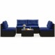 5-Piece Outdoor Patio Furniture Set with Cushions and Coffee Table