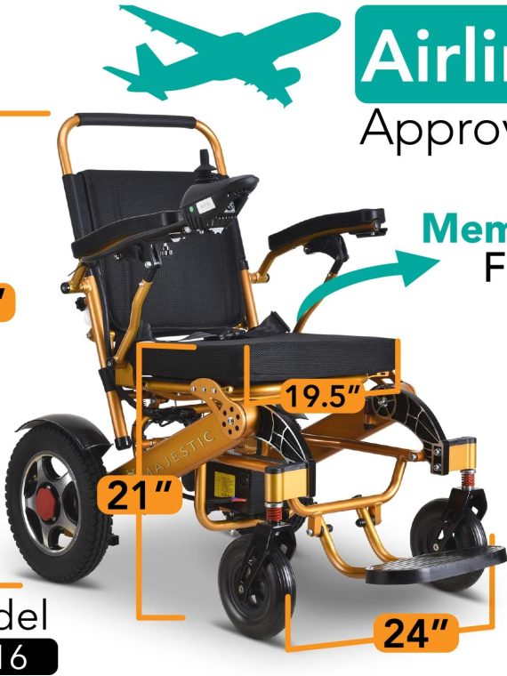 2020 Model Wide Seats Fold & Travel Lightweight Wheelchair Motor Motorized Wheelchairs Electric Silla De Ruedas Power Wheelchair Power Scooter Aviation Travel Safe Heavy Duty Mobility Aids Chair