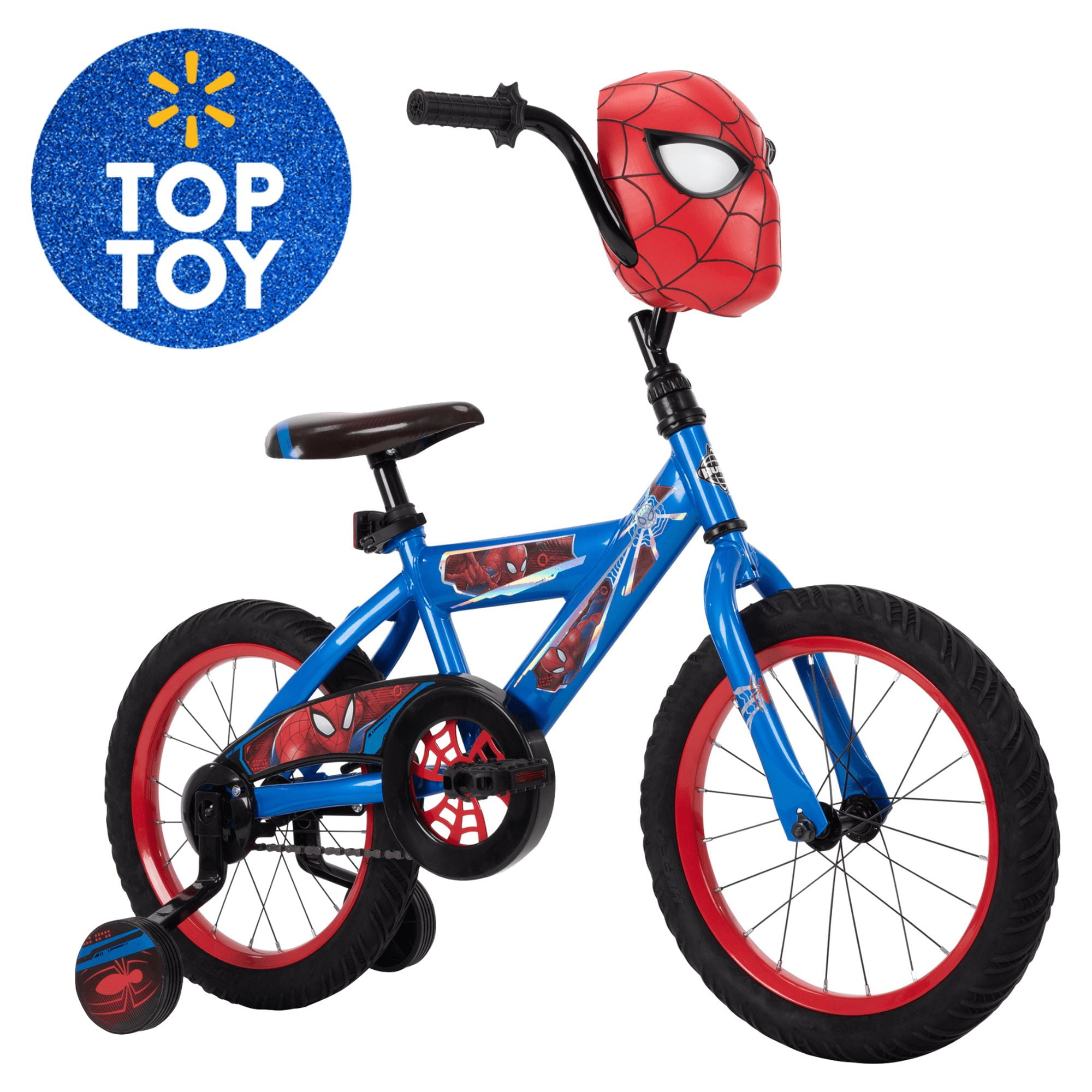Huffy Marvel Spider-Man Kids Bike, 16′′ Wheels, Ages 3+, Training Wheels, Steel Frame, Coaster Brake