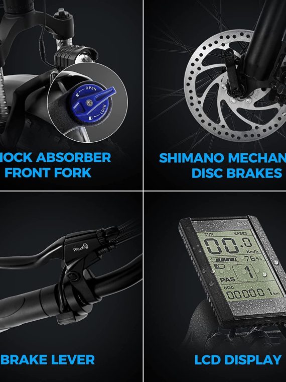 Outdoor electric bike with 48V/15Ah lithium battery �?Black