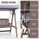 2-Person Porch Swing with Fir Wood Stand and Tilt Canopy