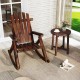 Outdoor Adirondack Rocking Chair for Adults Solid Wood Porch Rocker
