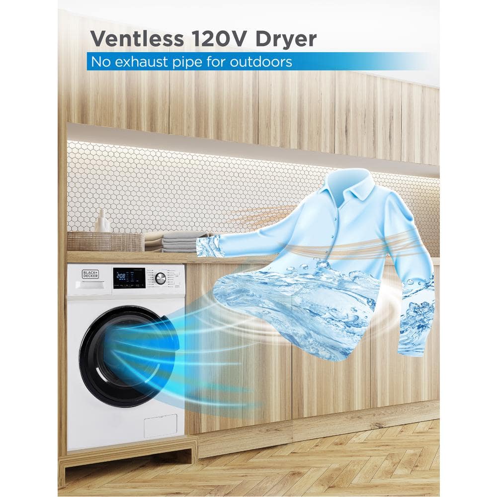 BLACK+DECKER 2.7 cu. ft. All-in-One Washer and Dryer Combo in White BCW27MW💝 Last Day For Clearance