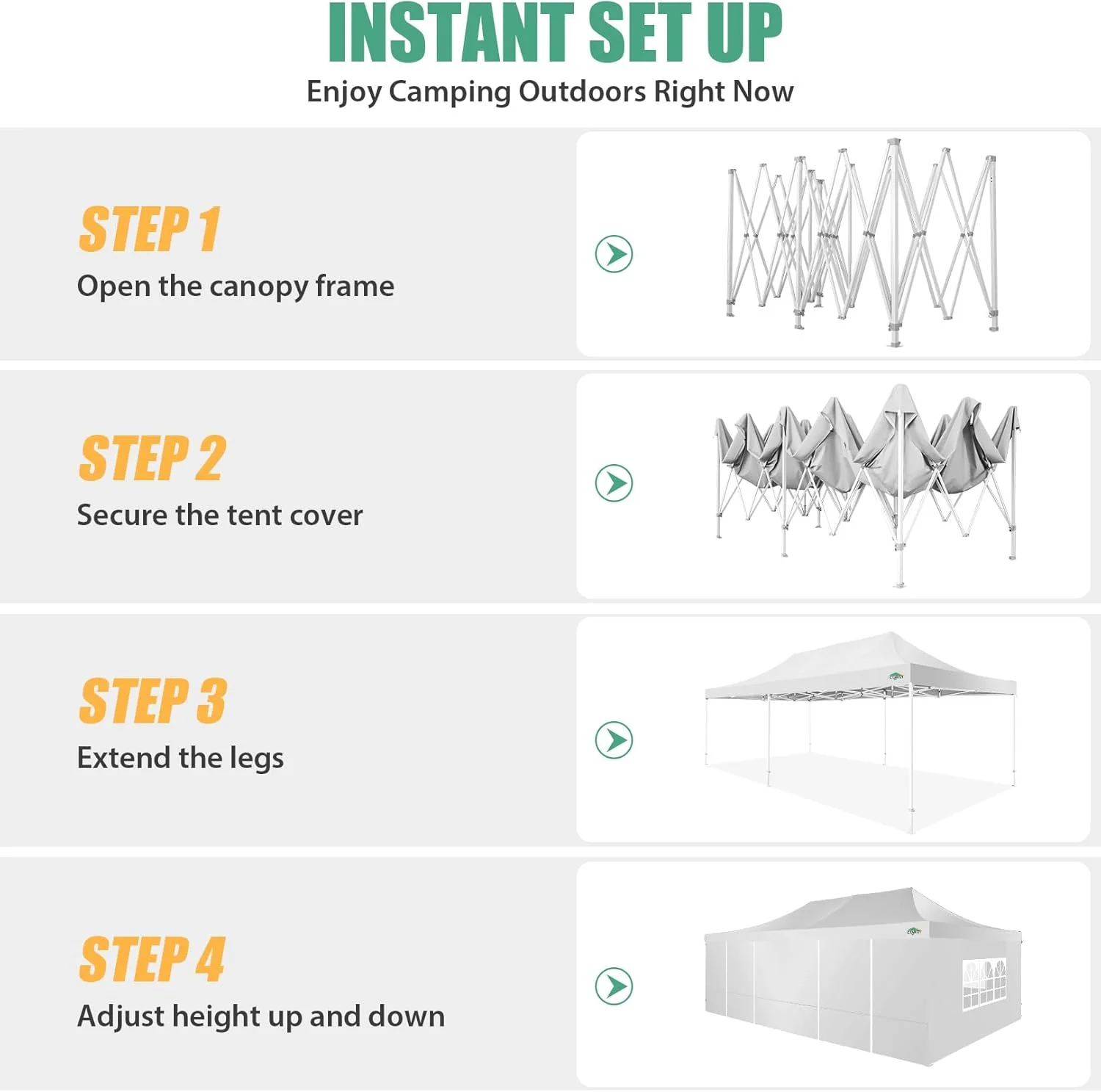 COBIZI 10x20 Heavy Duty Pop up Canopy Tent with 6 sidewalls Easy Up Commercial Outdoor Canopy Wedding Party Tents for Parties All Season Wind & Waterproof Gazebo with Roller Bag,Black(Frame Thickened)
