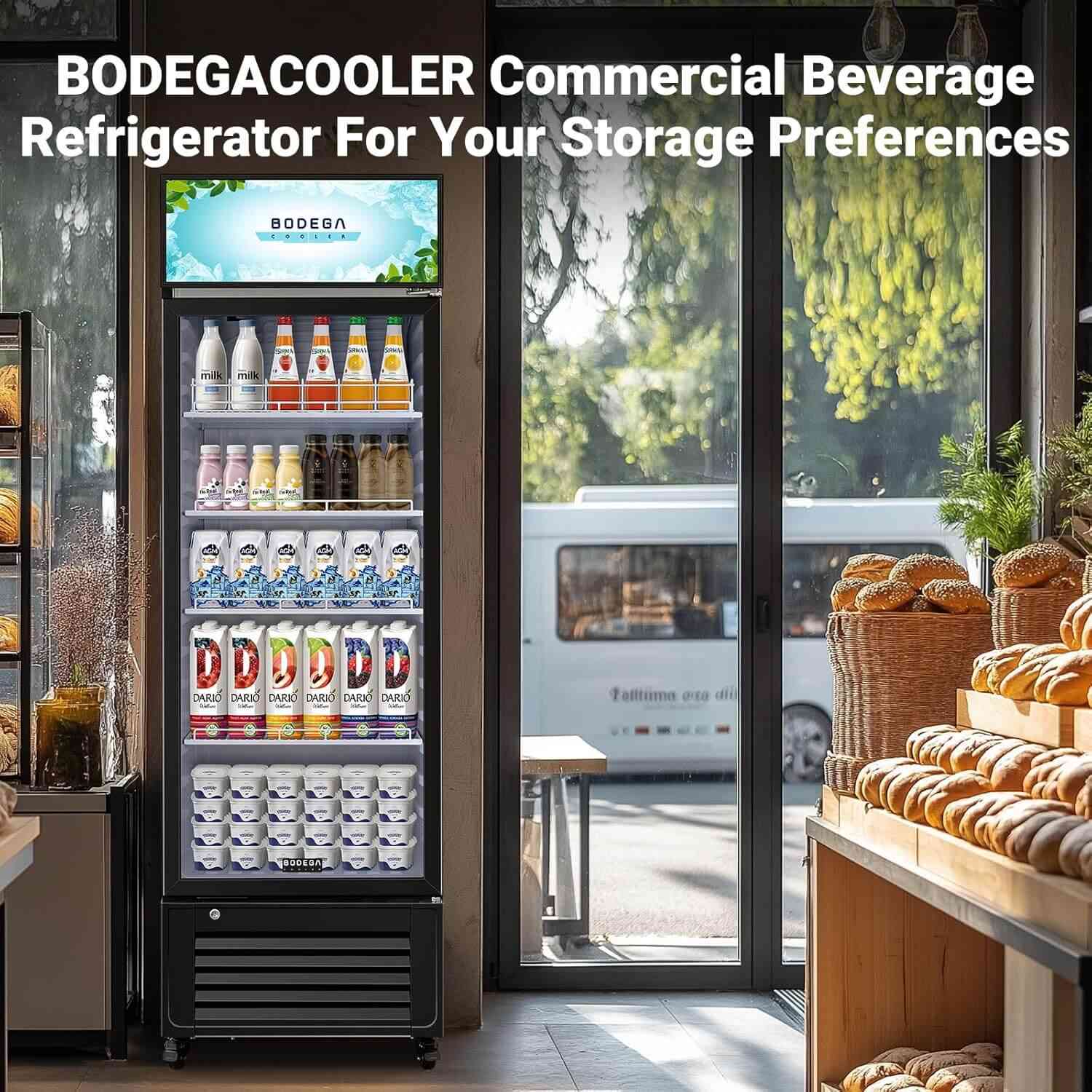 Commercial Glass Door Display Refrigerator Merchandiser 11.3 Cu. Ft