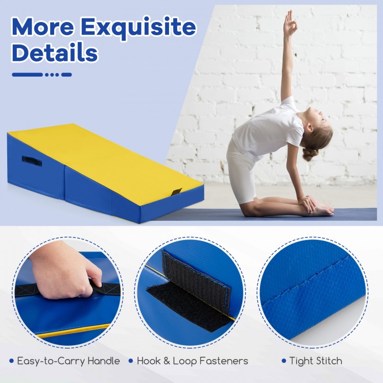 Folding Incline Yoga Gymnastics Tumbling Mat with EPE Foam