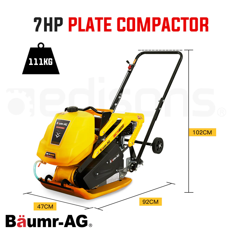 BAUMR-AG 111kg 400x545mm 7.0HP Plate Compactor, Sprinkler System (BCX-800)
