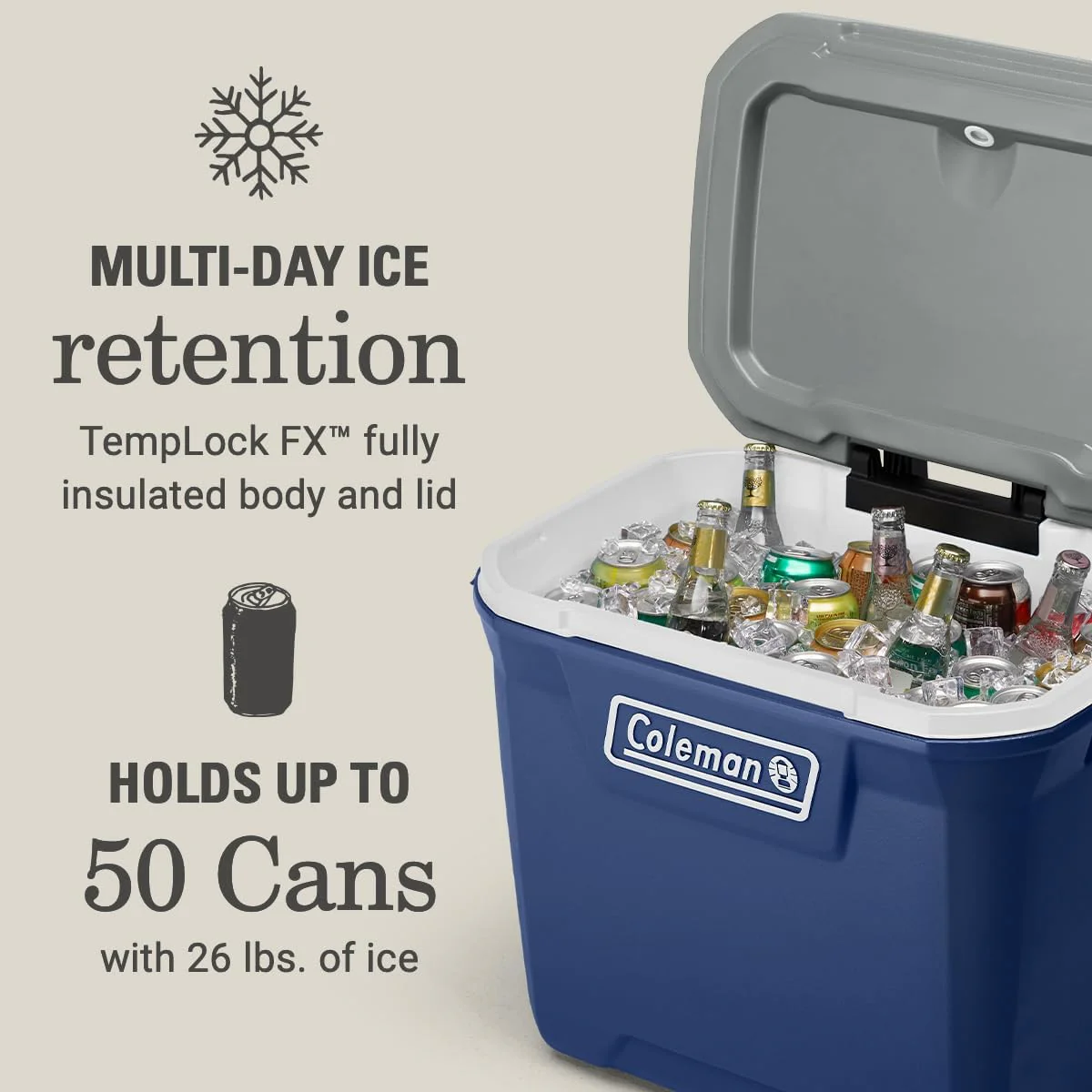 Coleman Classic Series Insulated Portable Wheeled Cooler, Leak-Resistant Outdoor Hard Cooler Keeps Ice up to 5 Days, 100-Quart