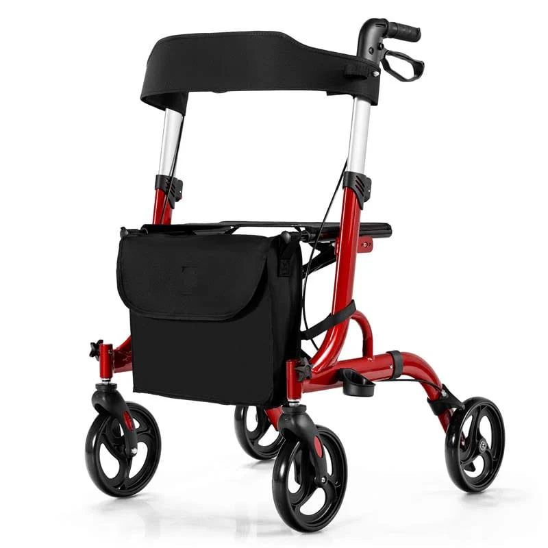 2 in 1 Folding Rollator Walker with Seat & 8