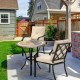 4 Pieces Outdoor Dining Set with Removable Cushions and Rustproof Steel Frame