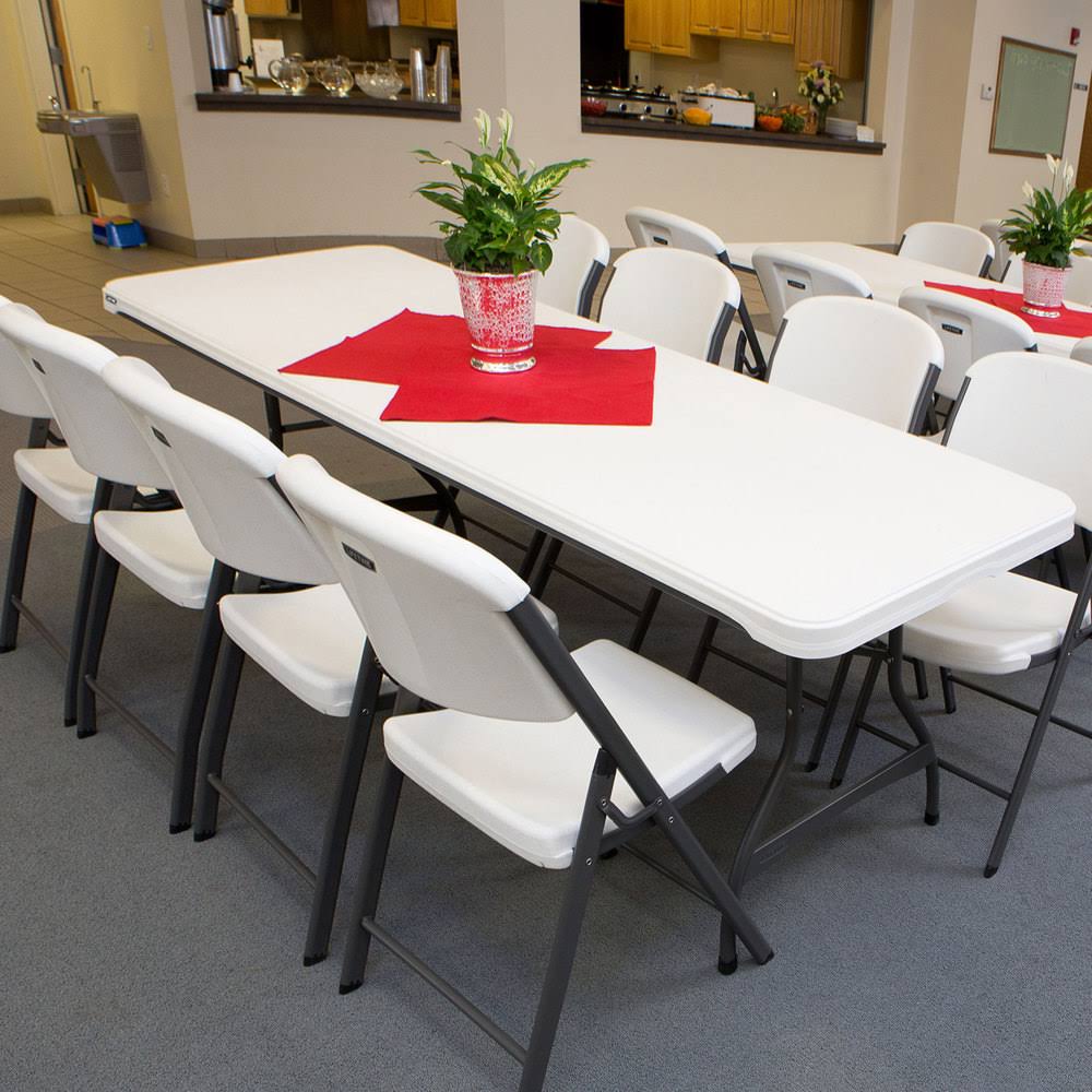 Lifetime 4-Pack Commercial Stacking 8 ft Folding Table ?C White (80344)