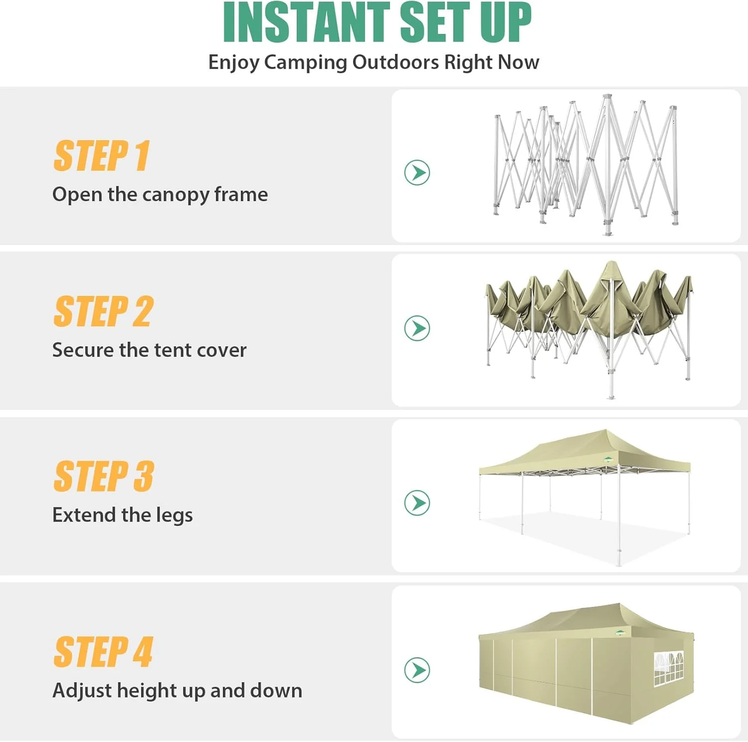 COBIZI 10x20 Heavy Duty Pop up Canopy Tent with 6 sidewalls Easy Up Commercial Outdoor Canopy Wedding Party Tents for Parties All Season Wind & Waterproof Gazebo with Roller Bag,Black(Frame Thickened)