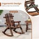 Outdoor Adirondack Rocking Chair for Adults Solid Wood Porch Rocker