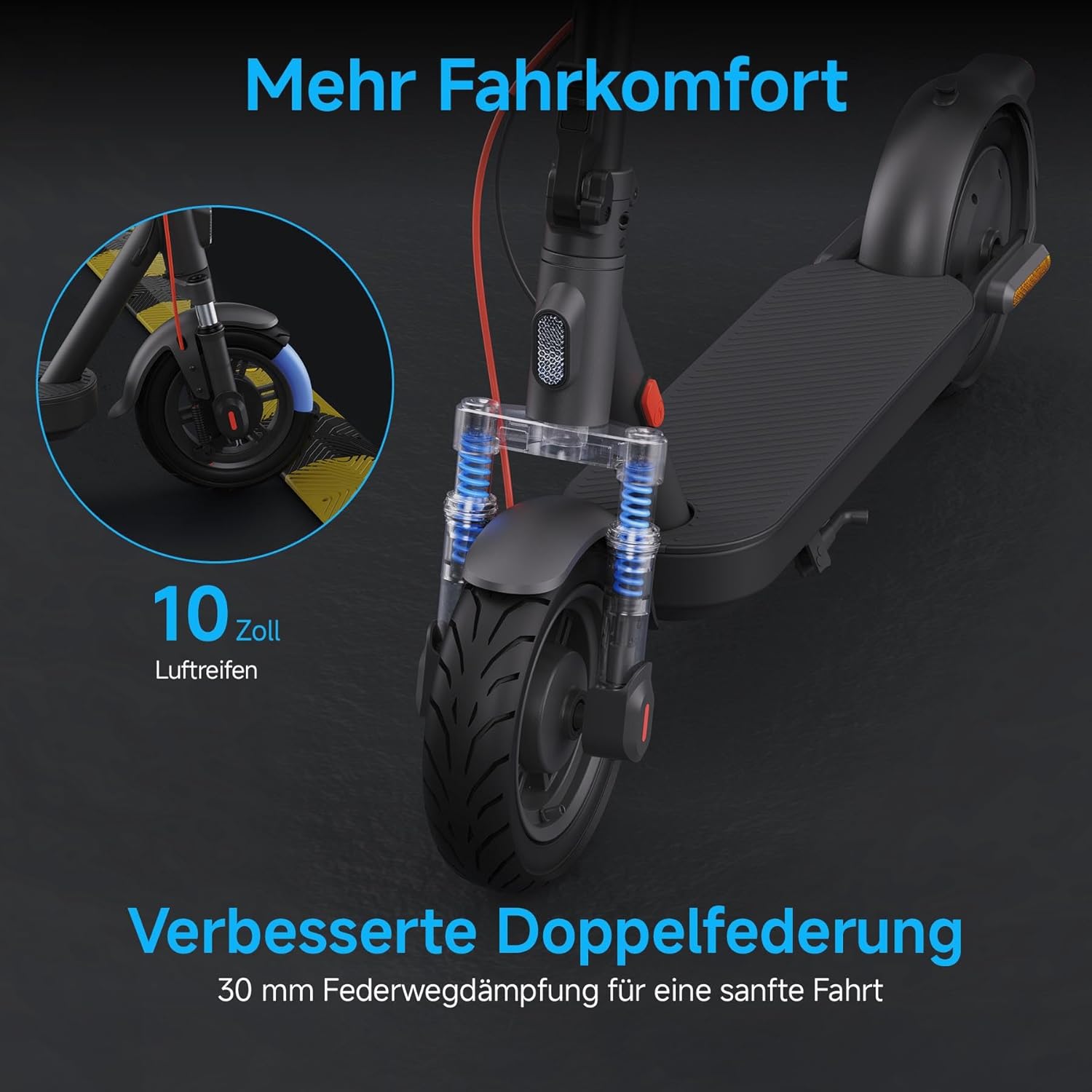 Xiaomi E-Scooter with German Road Legal (Max 20 km/h, Up to 70 km Range & 25 Percent Incline, Pneumatic Tyres, Dual Brakes, Display, Aluminium Body, App)