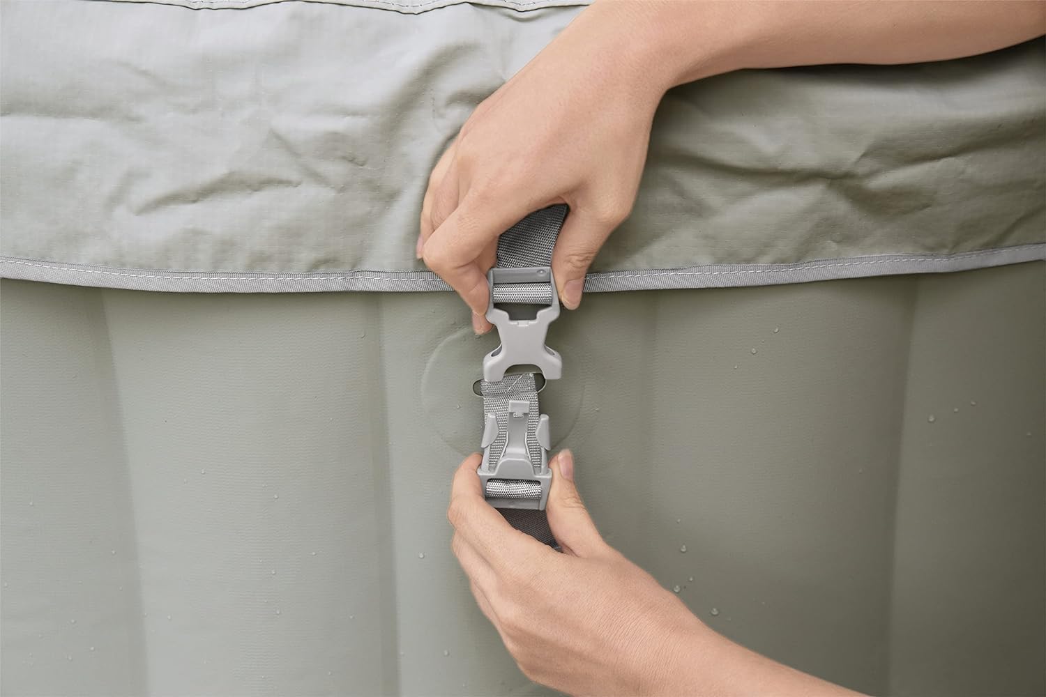 Inflatable Hot Tub Spa | Portable Hot Tub with Heated Water System and 140 Bubble Jets | Fits Up to 4 People