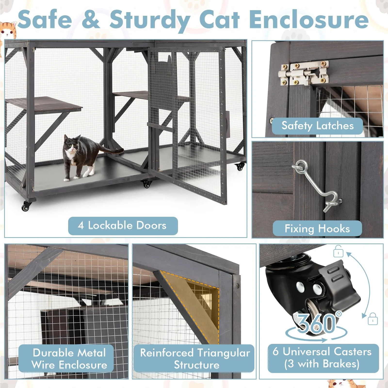 Catio Outdoor Cat Enclosure Large