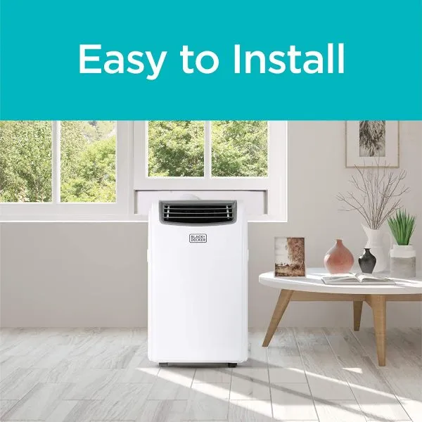 14,000 BTU Portable Air Conditioner with Heat and Remote Control, White