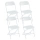 4 Pack Metal Folding Chairs with Plastic Seat and Back