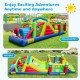 Inflatable Obstacle Course Bounce House with Dual Slides and Tunnels without Blower