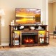 Fireplace TV Stand with Remote Controls and Thermostat for TVs Up to 50 Inch
