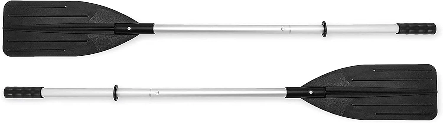 INTEX Excursion Inflatable Boat Series: Includes Deluxe 54in Boat Oars and High-Output Pump �C SuperTough PVC �C Adjustable Seats with Backrest �C Fishing Rod Holders �C Welded Oar Locks