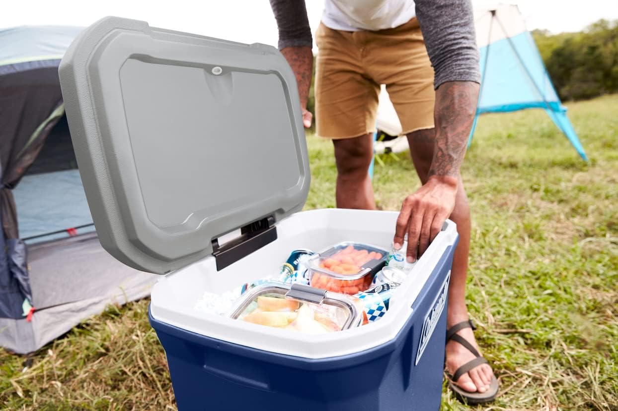 Coleman Classic Series Insulated Portable Wheeled Cooler, Leak-Resistant Outdoor Hard Cooler Keeps Ice up to 5 Days, 100-Quart