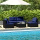 5-Piece Outdoor Patio Furniture Set with Cushions and Coffee Table