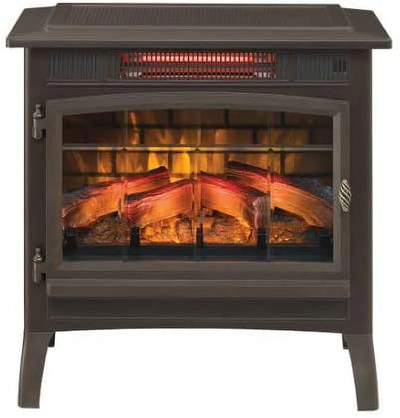 Duraflame 3D 24 W x 23.4 H x 12.9 D 34.1lb Infrared Electric Fireplace Stove - Cream