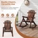 Outdoor Adirondack Rocking Chair for Adults Solid Wood Porch Rocker
